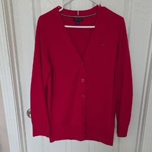 Tommy Hilfiger Women's Vibrant Red Cardigan